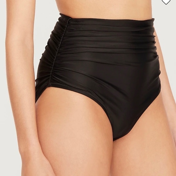 J Crew Ruched high-rise full-coverage bikini bottom in Red sz. XS - Picture 3 of 8